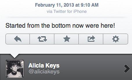 Alicia Keys tweet