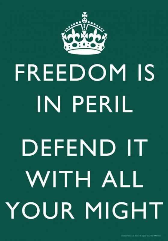 "Freedom Is In Peril. Defend It With All Your Might" (400.000 copie)