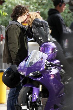 Chloe Moretz on the set of Kick-Ass 2 in Toronto