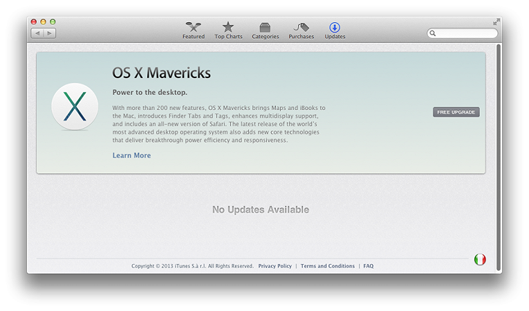 Mavericks Update