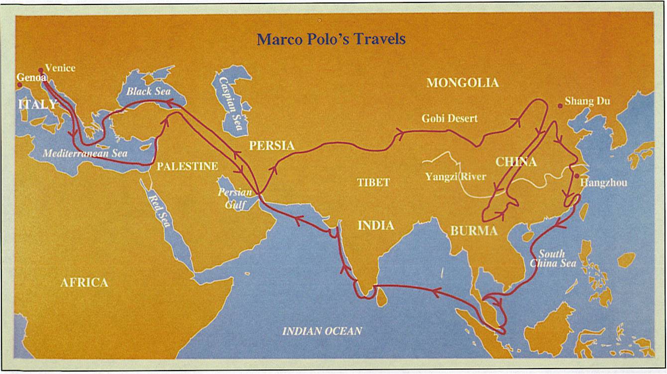Маршрут путешествий по странам. Путь путешествия Марко поло. Маршрут путешествия Марко поло в Китай. Маршрут путешественника Марко поло. Маршрут плавания Марко поло в 1271-1275.