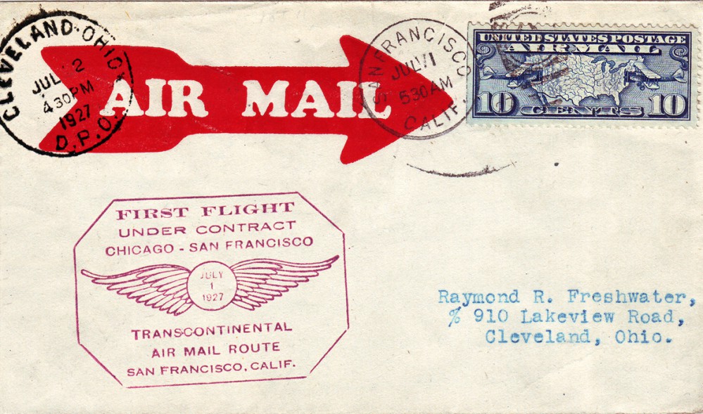 First_Transcontinental_US_Air_Mail_under_Contract_1927