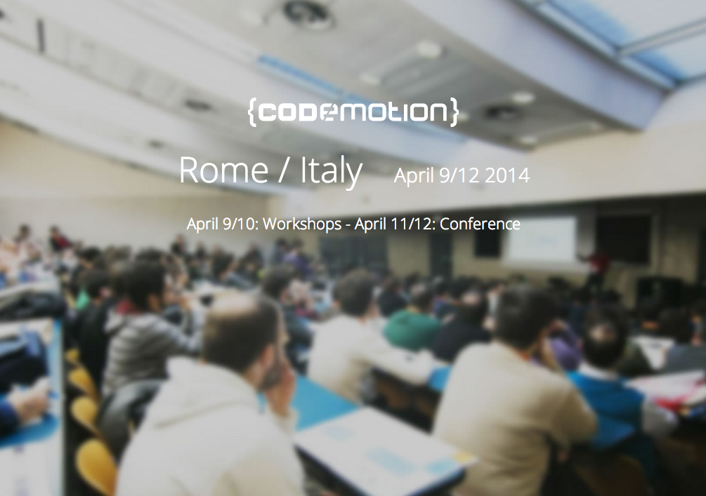 Codemotion Roma torna il 9/12 Aprile: partecipa con lo sconto Lega Nerd
