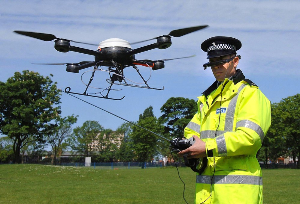 Police aerial surveillance drone