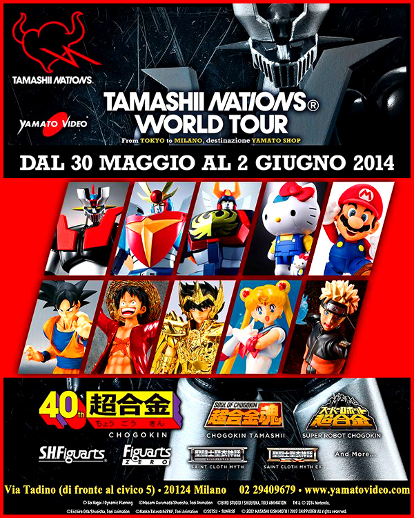 Le action figures di Bandai allo Yamato Shop di Milano per il Tamashii Nations World Tour