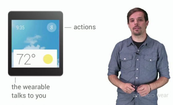 Un frammento del video di presentazione di Android Wear