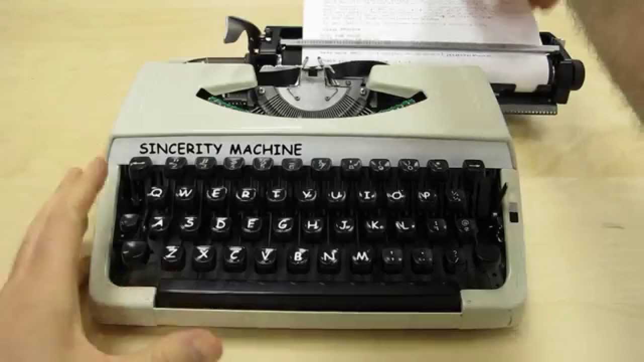 Sincerity Machine: the Comic Sans typewriter