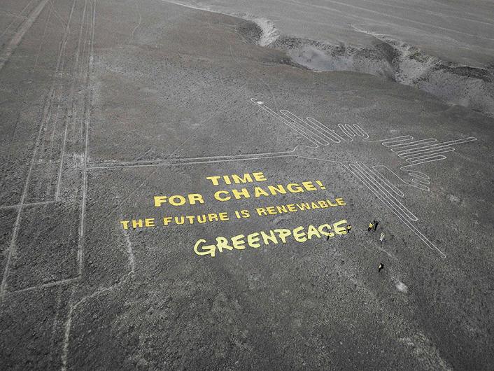 Greenpeace chiede scusa per aver rovinato il famoso Colibrì di Nazca