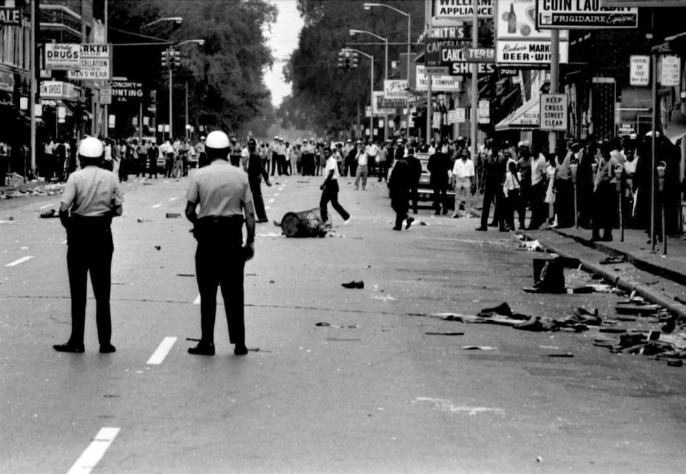 Detroit Race Riots  7.23.1967 12 Street on the first day of the rioting.