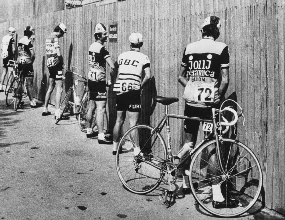 Cyclists prepare for the start of the 56th Giro d'Italia cycling race in Italy, 1973