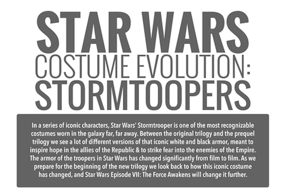 Star Wars Costume Evolution: Stormtroopers