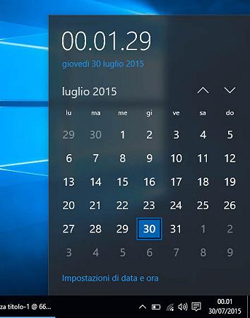 Windows 10 - Calendario