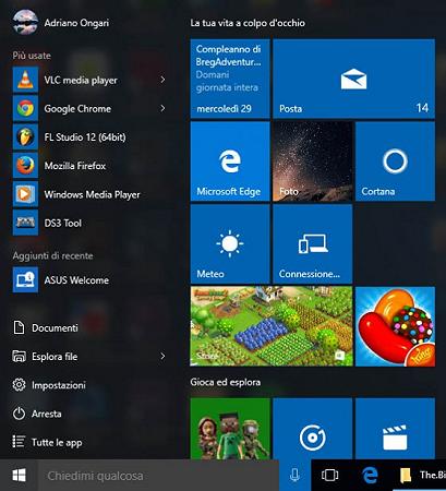 Menu Start Windows 10