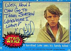 Gli inusuali autografi di Mark Hamill