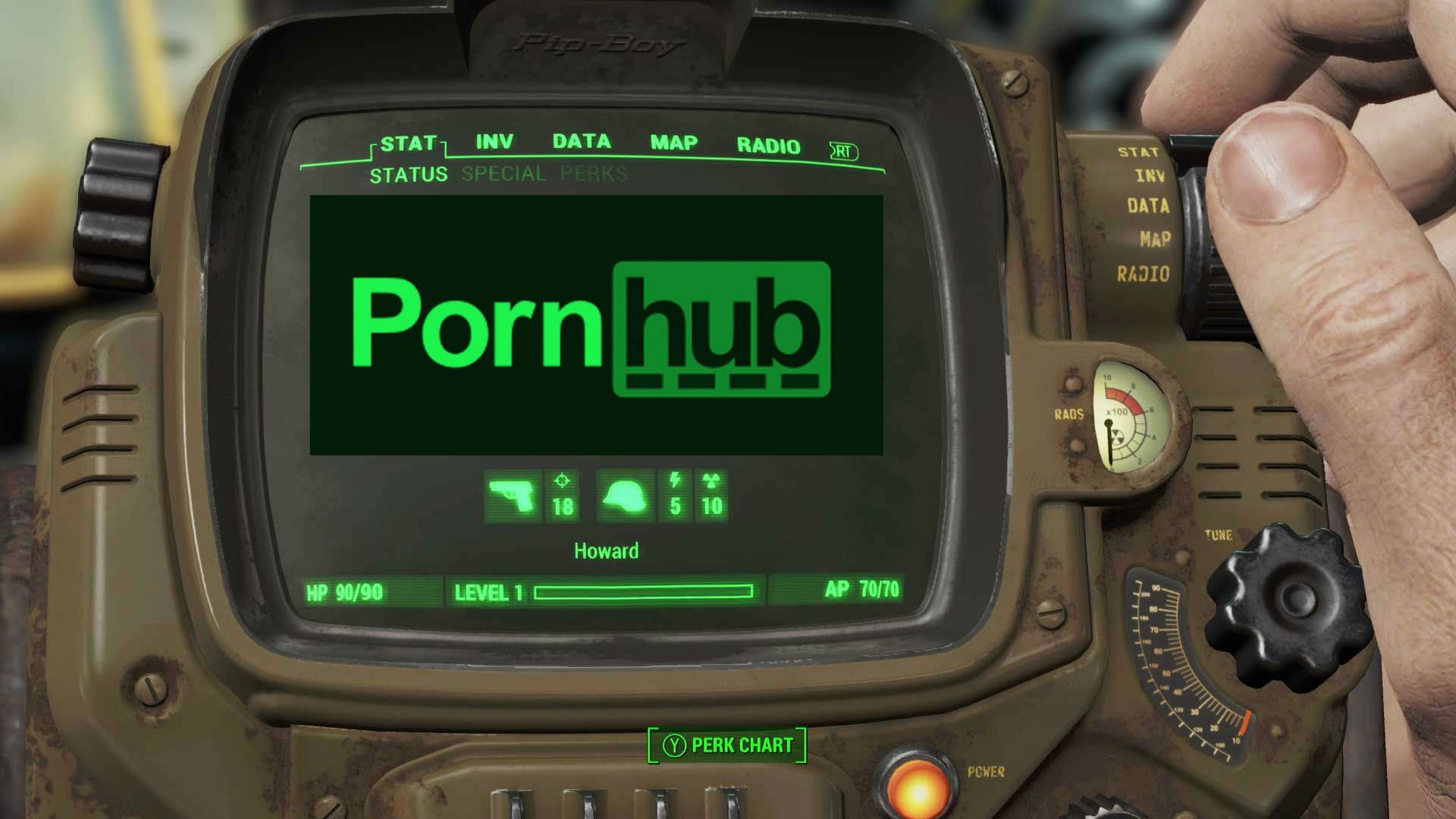 Traffico su Pornhub in calo dopo il rilascio di Fallout 4