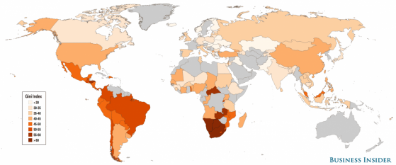 world-inequality-gini-index-map