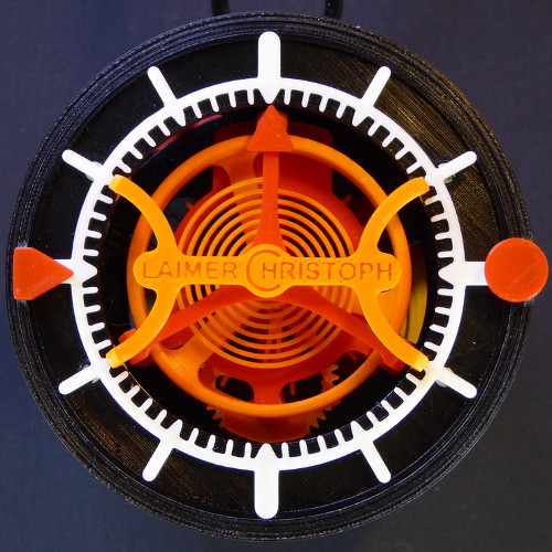 L’orologio stampato 3D completo di tourbillon