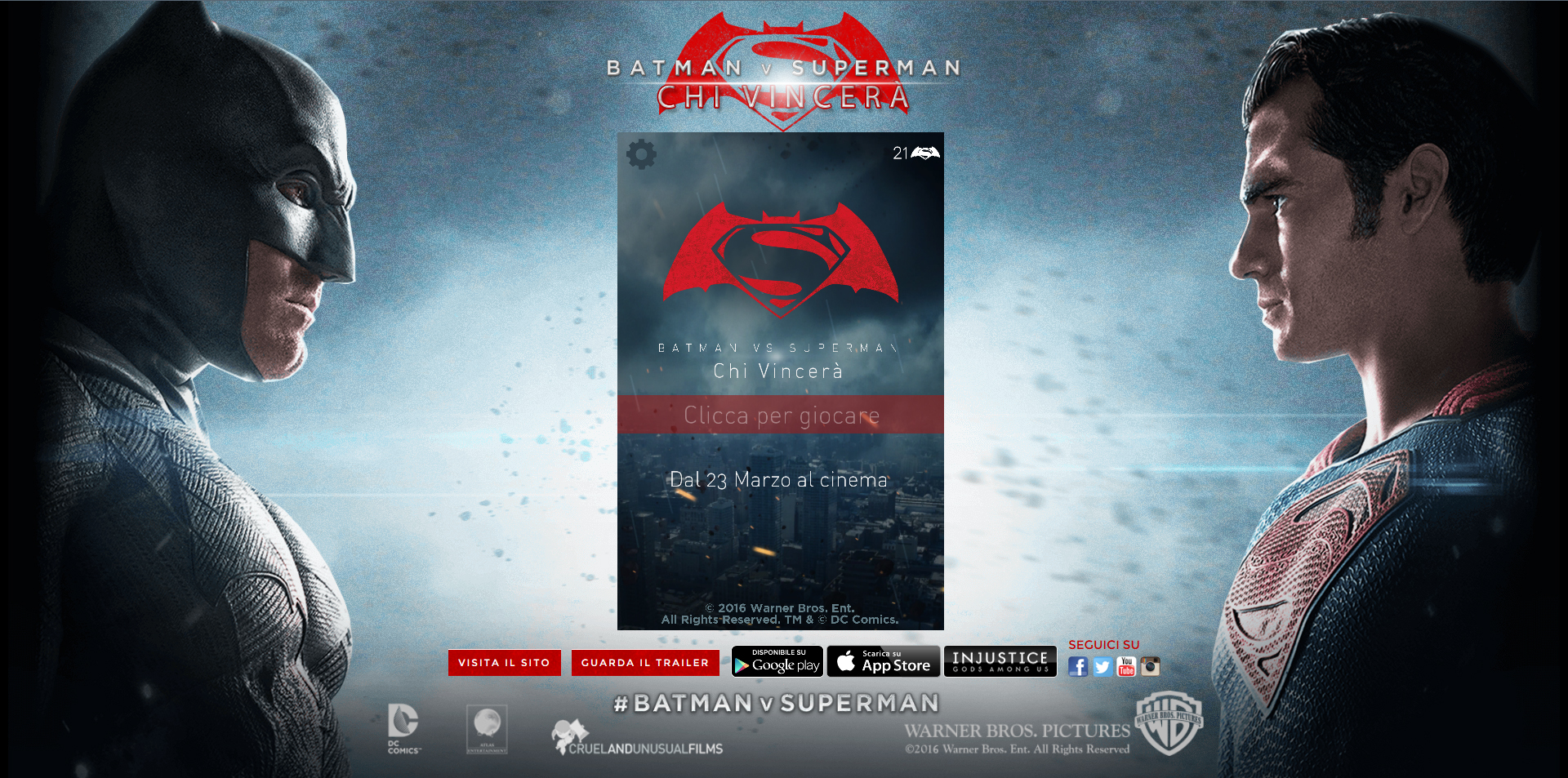 Batman v Superman, il gioco online gratuito