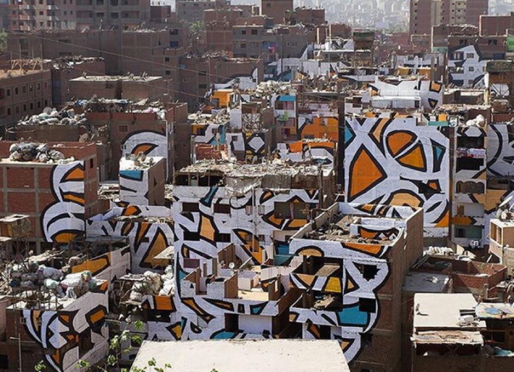 Perception, il murales anamorfico grande 50 edifici