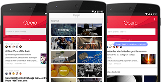 Opera testa una nuova interfaccia mobile