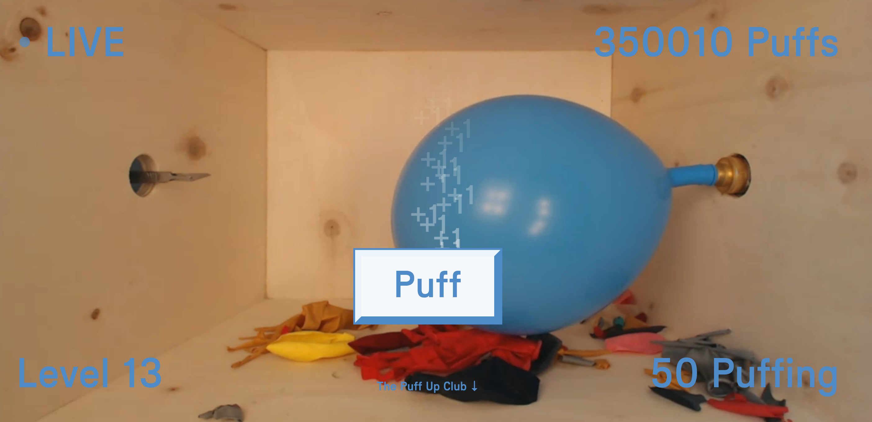 The Puff Up Club, fai scoppiare un palloncino con un click
