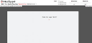 OverType, l’emulatore online di macchina da scrivere