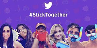 Twitter Stick Together, adesivi nelle foto