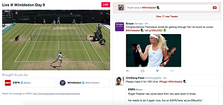 Il Torneo di Wimbledon live su Twitter