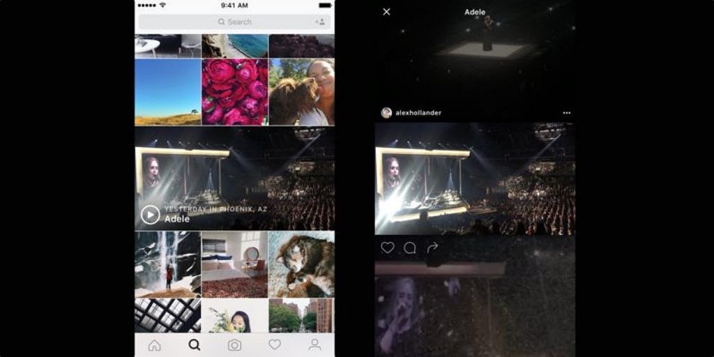 Instagram, i video Eventi nella sezione Esplora