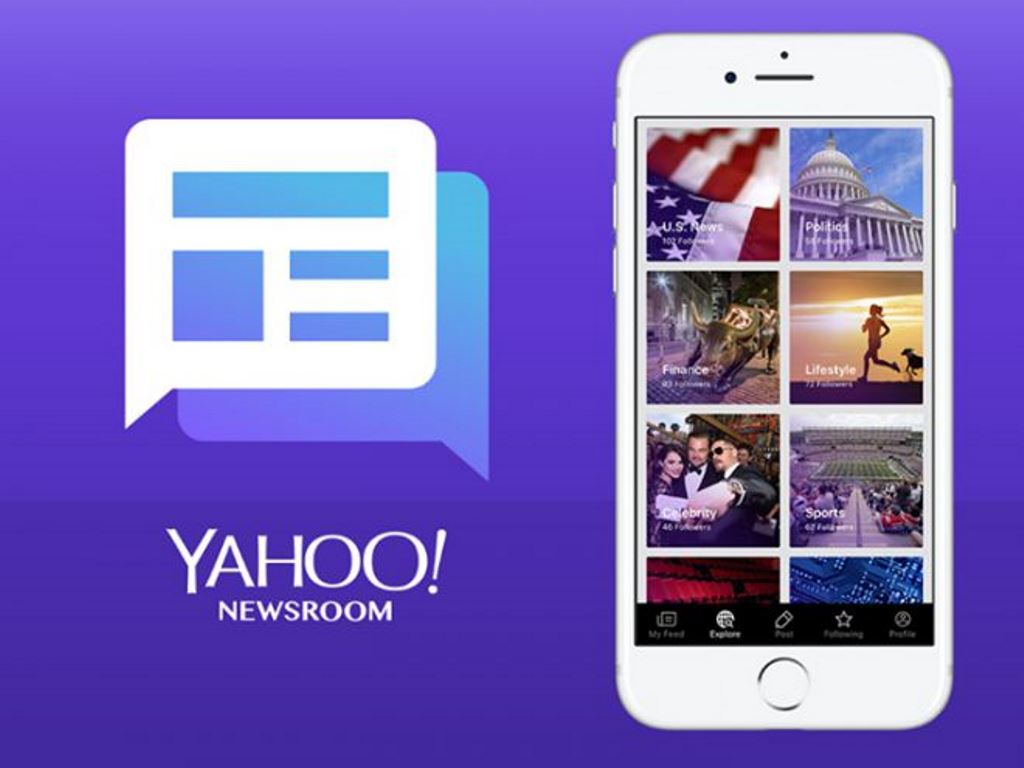 Yahoo Newsroom, una nuova app dedicata alle notizie