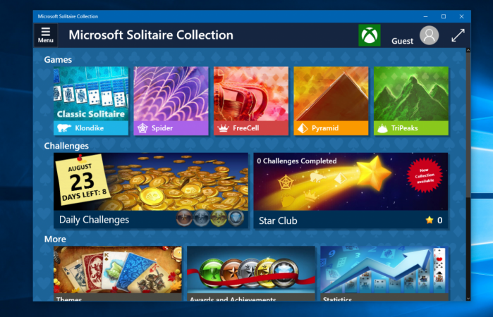 what is the top level in spider microsoft solitair collection