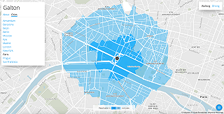 Galton, la mappa che ti dice dove puoi arrivare in 10 minuti