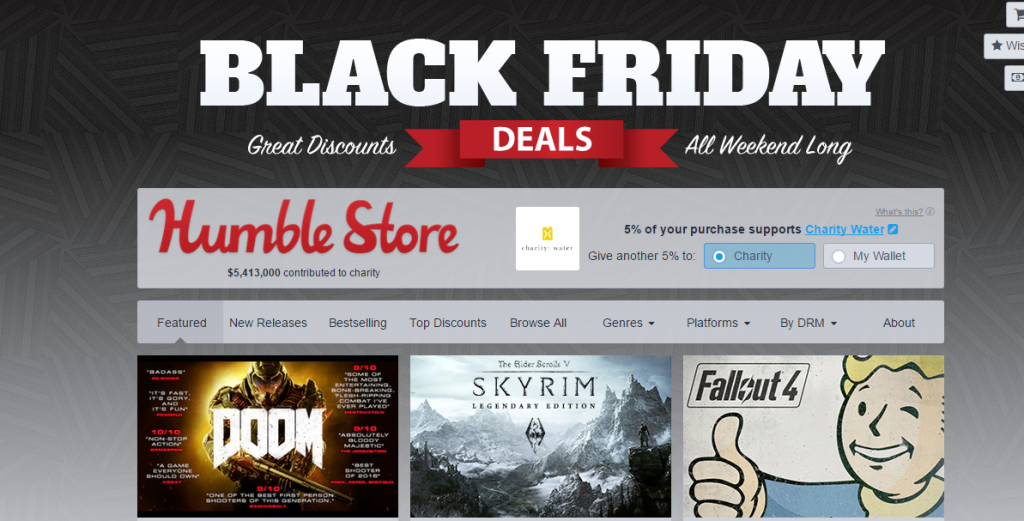 Black Friday, videogiochi in offerta su Humble Bundle