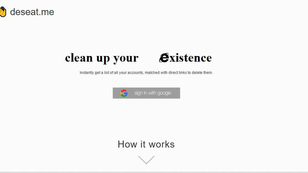 Deseat.me: come cancellarsi da internet con un click