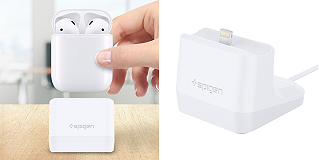 Spigen, lo stand verticale con ricarica per gli auricolari AirPods