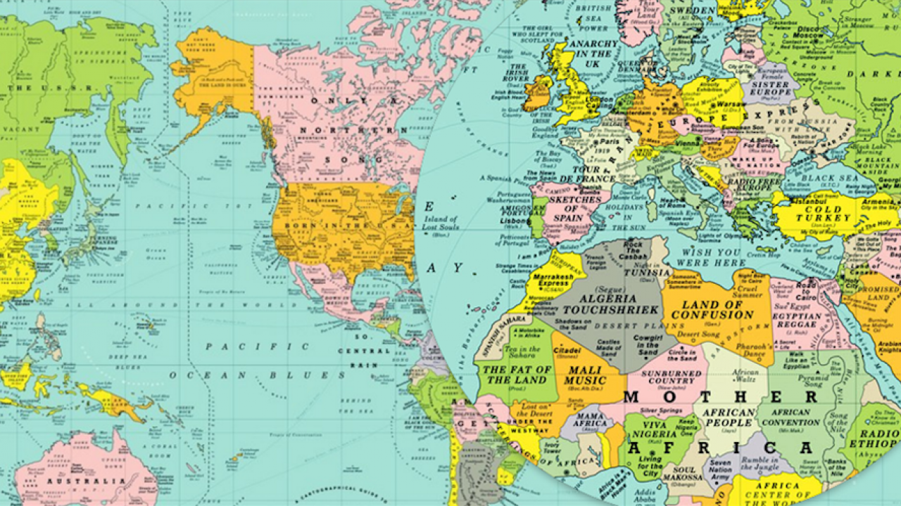 Una mappa del mondo fatta di canzoni