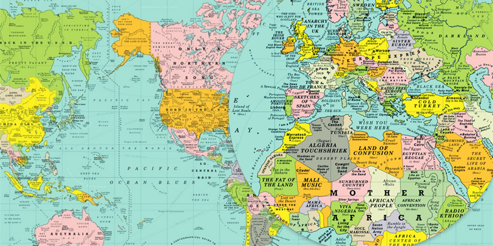 Una mappa del mondo fatta di canzoni