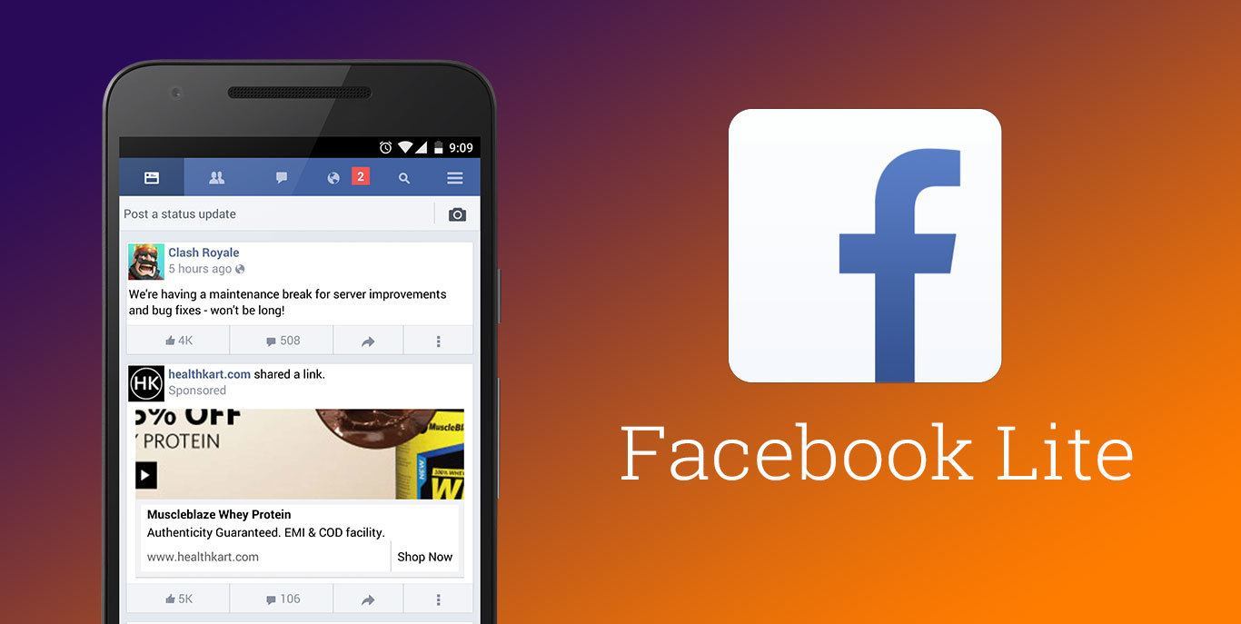 Facebook Lite disponibile per Android