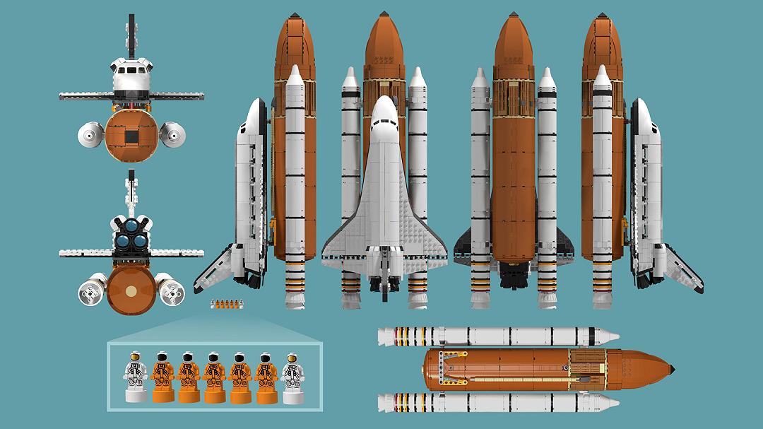 Lo Space Shuttle in scala col Saturn V raggiunge i 10000 voti su LEGO Ideas