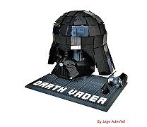 Replica dell’elmo di Darth Vader indossabile in LEGO