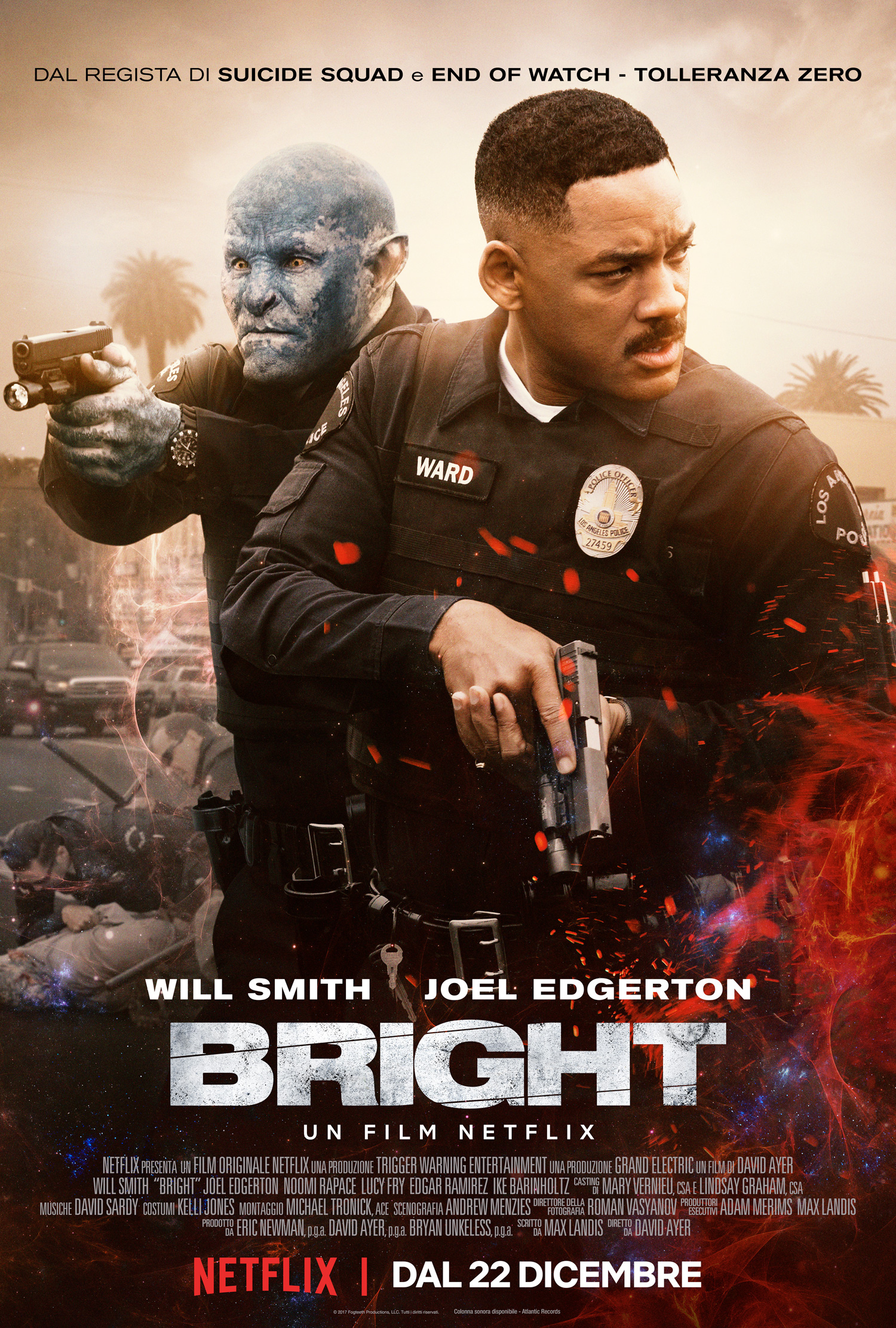 Bright la nuova locandina del film Netflix con Will Smith Lega Nerd