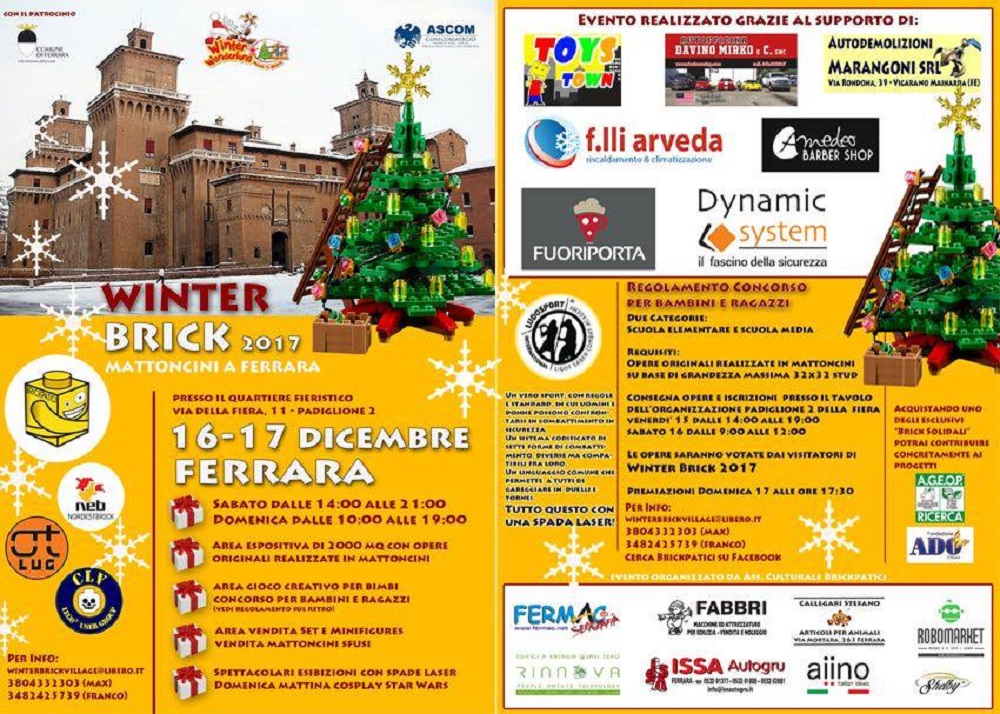 Evento LEGO Winter Brick organizzato da Brickpatici a Ferrara