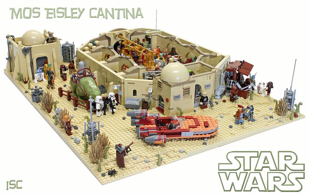 La cantina e lo spazioporto di Mos Eisley in LEGO