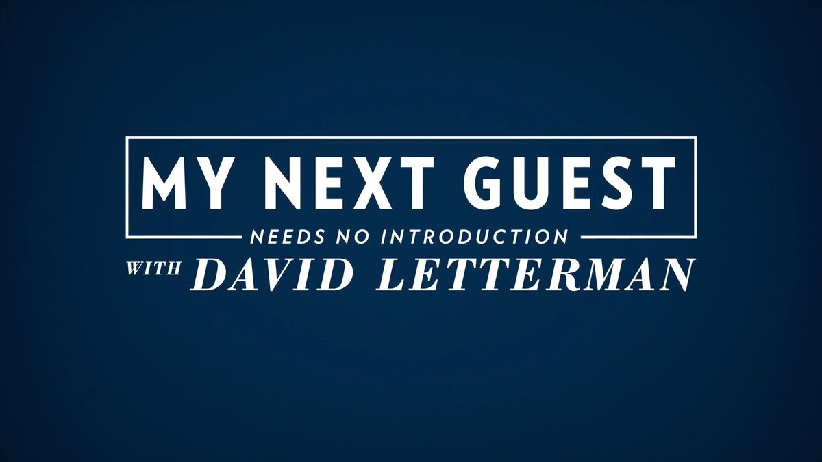 My Next Guest Needs No Introduction: il debutto della serie con David Letterman