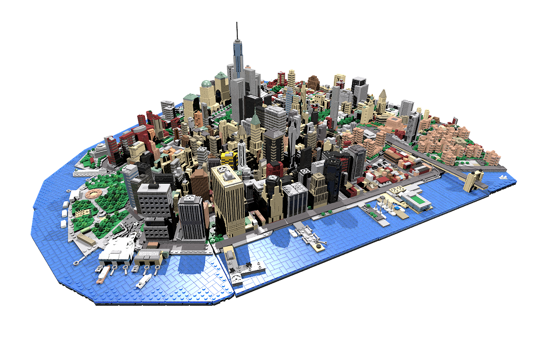 Lower Manhattan ricreata in LEGO