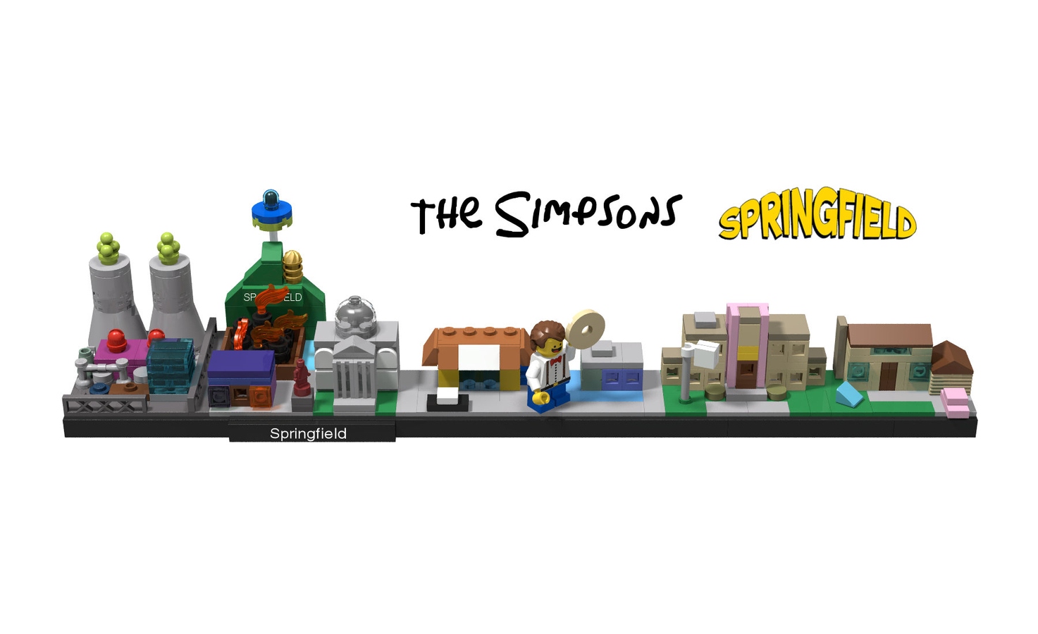 Lo skyline LEGO di Springfield inserito sul portale LEGO Ideas