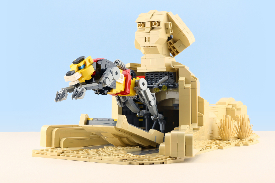 Il leone giallo di Voltron e la Sfinge LEGO