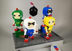 I personaggi del videogioco Bomberman ricreati in LEGO