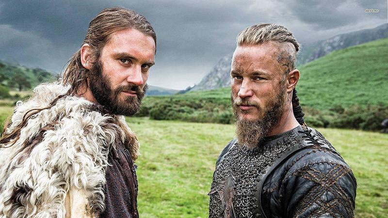 Ragnar Lothbrok e Rollo Lothbrok nella serie tv Vikings