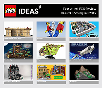 I nove progetti qualificati per la prima review 2019 di LEGO Ideas